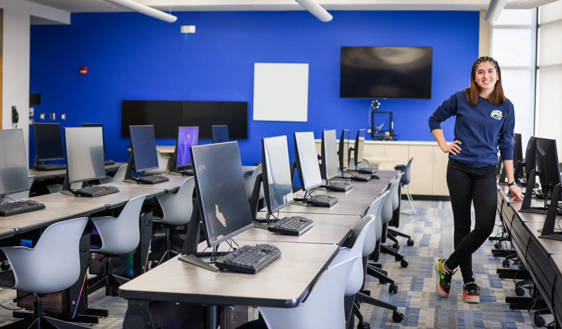 The computer lab in the data intelligence lab