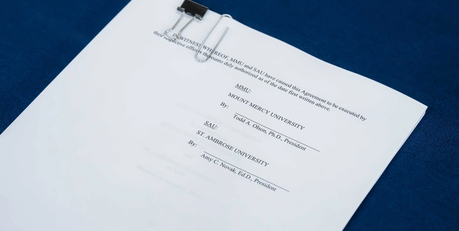 st ambrose and mount mercy universities combination document